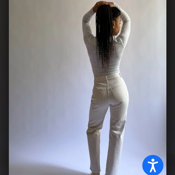 Djerf Avenue straight Jeans Cream - Picture 2 of 7